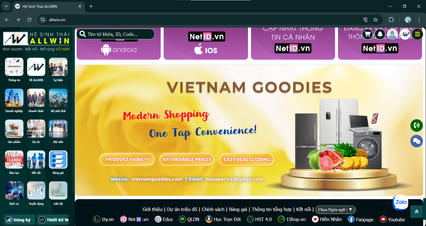 PR banner doanh nghiệp - Hệ sinh thái ALLWIN